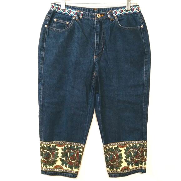 Liz Claiborne Capri Straight Leg Jeans - Blue, Size 8 - Classic & Stylish - Picture 1 of 6